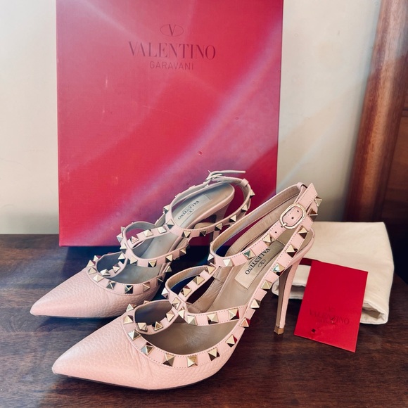 Valentino Garavani - Rockstud 100 - Pale Pink Leather - Picture 5 of 7
